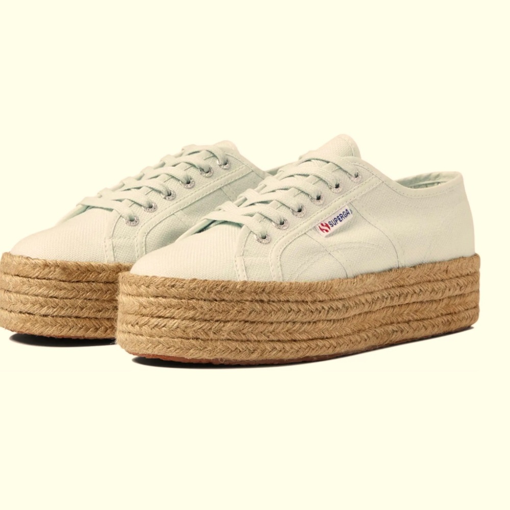 Like New Gently Used Superga 2790 Rope Platform Sneakers SZ 8.5 Looks Brand New